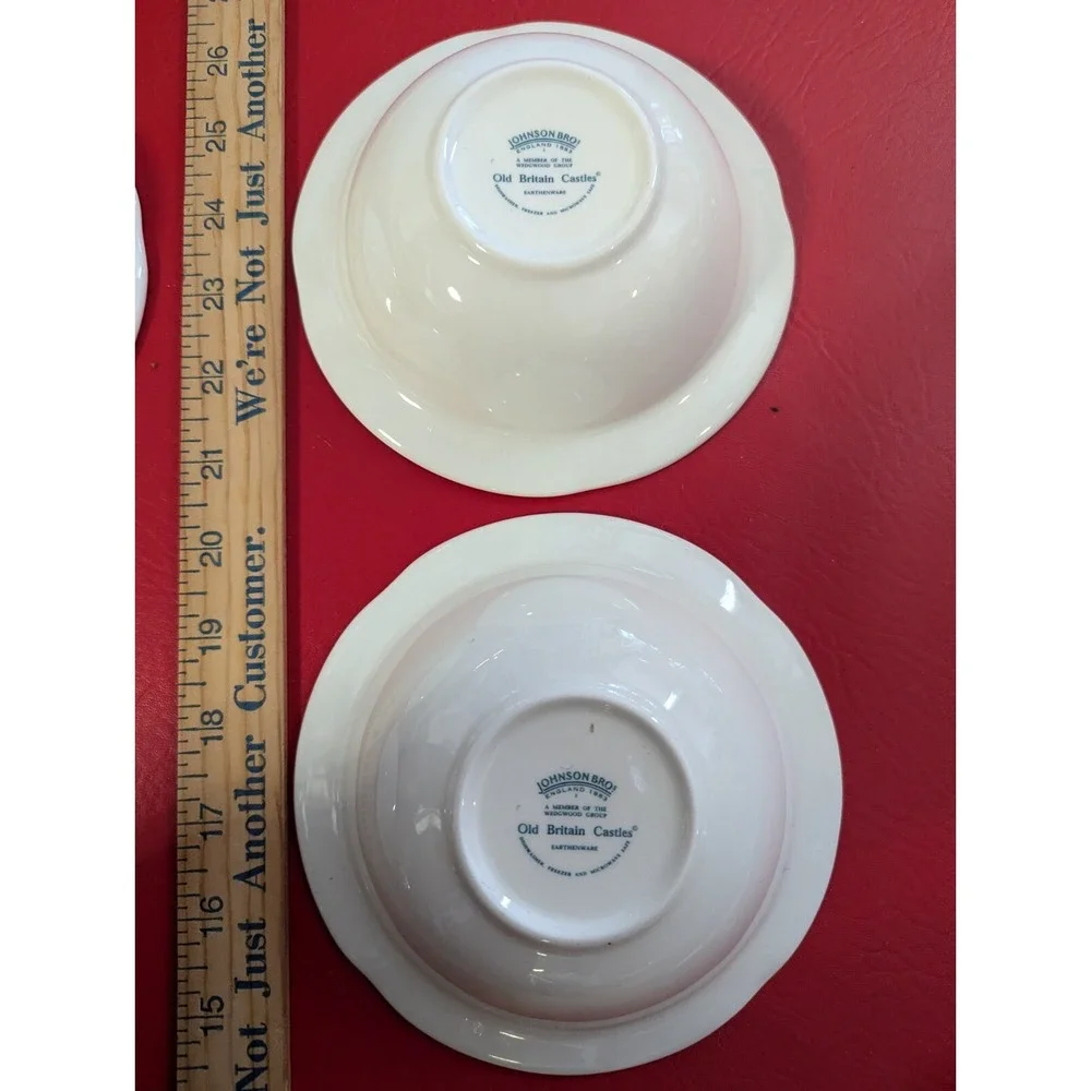 4 lot Johnson Bros‎ England vintage Old Britain castles cereal bowl earthenware